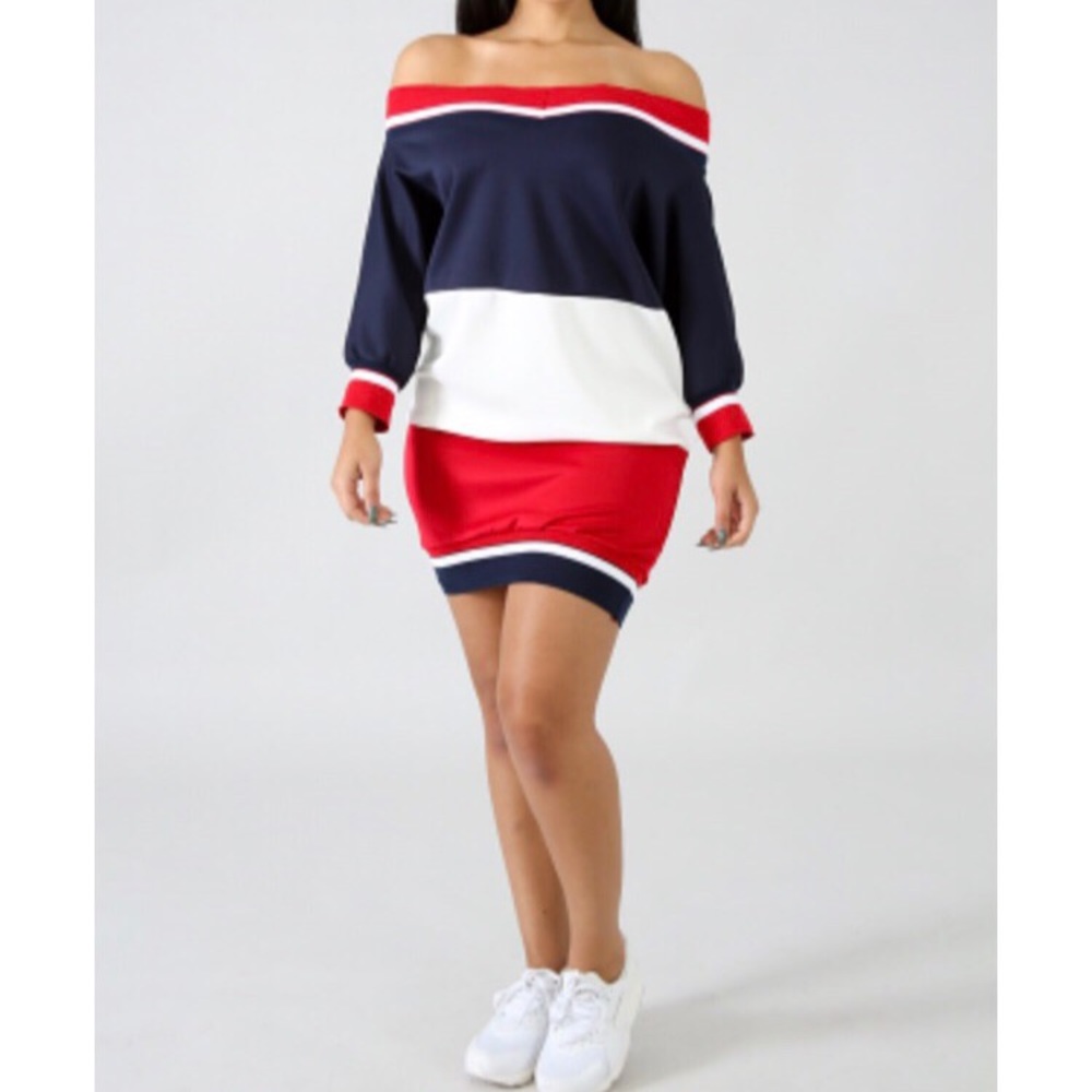 American dream off shoulder dress